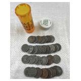 Bottle Full of WWII Era Steel Wheat Cents