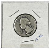 1936 Washington Silver Quarter, US 90% Coin