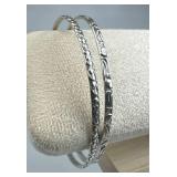 925 Silver (2) Beau Sterling Thin Textured Pattern