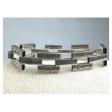 925 Silver Vtg. Art Deco Embossed Flower Panel Bra