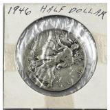 1946 Walking Liberty Silver Half Dollar, US 90%
