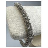 925 Silver 4 Row Wrap Around Tiny 3D Daisy Flower