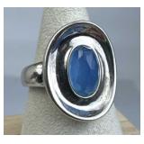 925 Silver Robert Lee Morris Blue Chalcedony Ring
