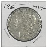 1886 Morgan Silver Dollar, US $1 Coin 90%