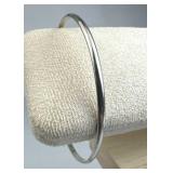 925 Silver Thin Solid Bangle Bracelet
