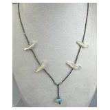 925 Silver Liquid Silver MOP Bird Turquoise "Y"