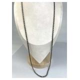 925 Silver Vintage Long Rope Chain Necklace