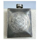 925 Silver Mexico Vintage Etched Design Perfume Bo