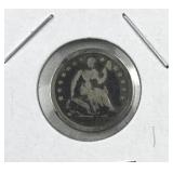 1850 Seated Liberty Silver Half Dime, G-Toned