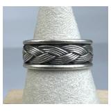 925 Silver Vintage Braided Band Ring