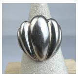 925 Silver Vintage Fluted Domed Statement Ring
