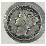 1945 Mercury Silver Dime, Interesting Error/Dmg