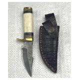 Damascus Steel Fixed Blade Knife w/ Sheath