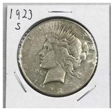 1923-S Peace Silver Dollar, US 90% Coin