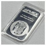 1oz Troy Silver Bar APMEX Eagle Design .999