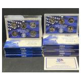 1999-2009 State Quarter Proof Coin Sets