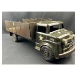 Vtg Marx Tin Litho Military Transport Truck, Large