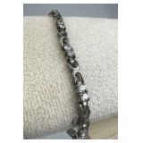 925 Silver Zirconia Infinity Link Tennis Bracelet