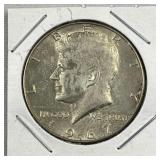 1967 JFK 40% Silver Half Dollar, US 50c Coin