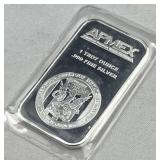 1oz Troy Silver Bar APMEX Eagle Design .999