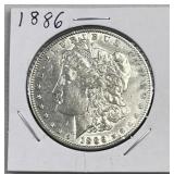 1886 Morgan Silver Dollar, US 90% Coin