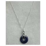 925 Silver Lapis Lazuli Talon Pendant Necklace