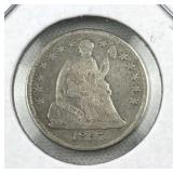 1857 Seated Liberty Silver Half Dime, 90% 5c