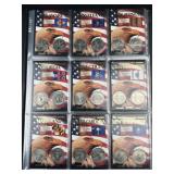 (100) 1999-2008 P&D State 25c Carded in Album