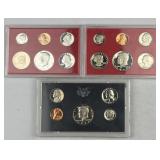 1971, 1981 & 1982 US Proof Coin Sets