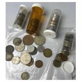 World Coins Collection in Tubes w/ Some Silver