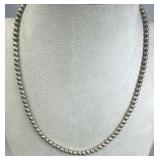 925 Silver Italy 4MM Ball Bead Necklace