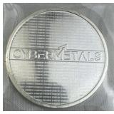 1oz Silver Cybermetals Round .999 Fine