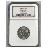 2004-D Wisconsin State Quarter, NGC MS66