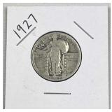 1927 Standing Liberty Silver Quarter, US 90%