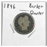 1896 Barber Silver Quarter, US 90%