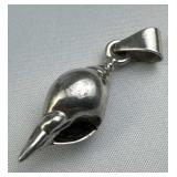 925 Silver Taxco Vintage Conch Shell Pendant