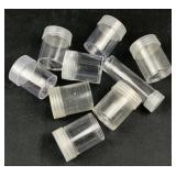 Assorted Empty Plastic Coin Tubes