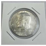 1964 JFK 90% Silver Half Dollar, US 50c Coin