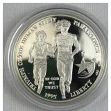 1995 Proof Silver Paralympics Dollar, 90%