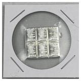 (6) 1g Silver Bars, Valcambi Suisse .999