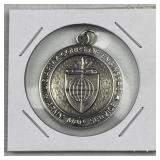 925 Silver 11.4g Vintage Army Corps Map Medal