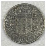 1935 Silver Half Crown, Large .500 Coin