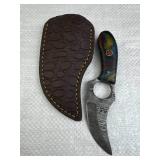 Damascus Steel Karambit Blade Knife w/ Sheath