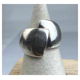 925 Silver Vintage Modernist Bypass Band Ring