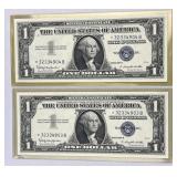 (2) 1957B STAR Crisp Uncirc. Silver Certificates