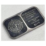 1oz Silver Vtg. Mexico Rosario Corp. Bar .999 Fine