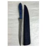 Damascus Steel Long Fillet Knife w/ Sheath