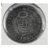 1825 Peru Silver 2 Reales