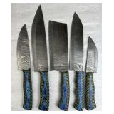 (5) Damascus Steel Chef