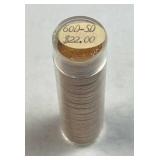 1960 Small Date Lincoln Cent Roll, Copper Era